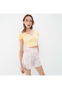 Mohito - Bluzka z wiązaniem - Żółty. Kolor: żółty #1