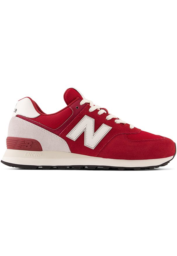 Buty unisex New Balance U574WQ2 – czerwone. Okazja: na co dzień. Kolor: czerwony. Materiał: syntetyk, materiał, guma, zamsz, skóra. Szerokość cholewki: normalna. Model: New Balance 574