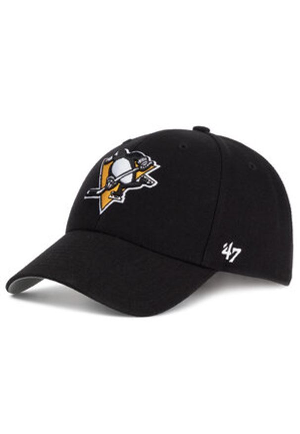 Czapka z daszkiem 47 Brand - Pittsburgh Penguins H-MVP15WBV-BKB Black. Kolor: czarny. Materiał: wełna, materiał, akryl