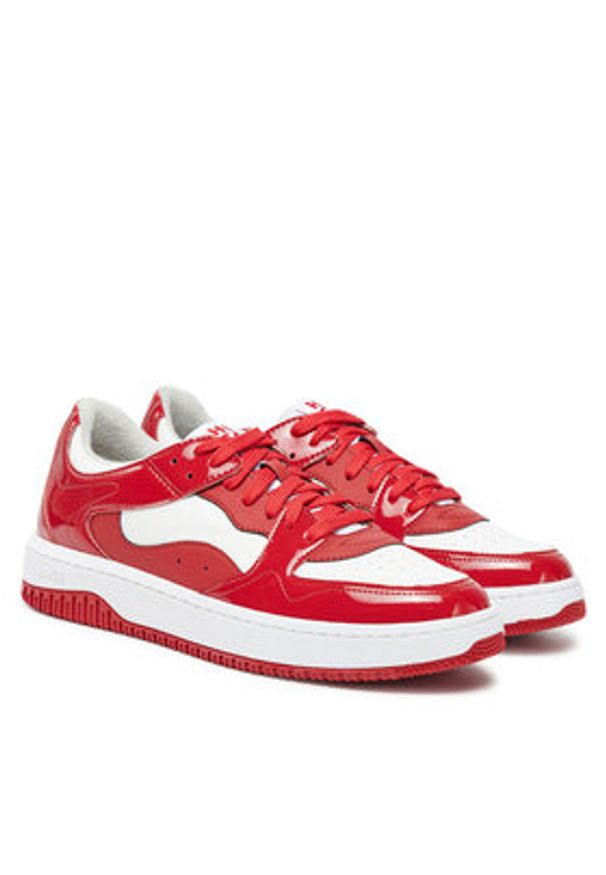Hugo - HUGO Sneakersy Kilian 50535857 Czerwony. Kolor: czerwony. Materiał: skóra