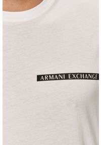 Armani Exchange - Longsleeve. Okazja: na co dzień. Kolor: biały. Materiał: bawełna, dzianina. Długość rękawa: długi rękaw. Wzór: gładki. Styl: casual #3