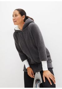 bonprix - Bluza rozpinana z polaru baranka. Kolor: szary. Materiał: polar. Długość: długie #1