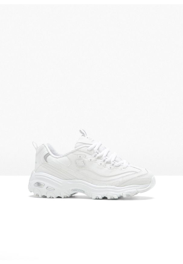bonprix - Sneakersy chunky marki Skechers z pianką memory. Kolor: biały