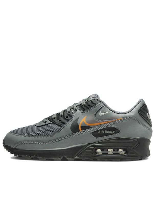 Buty męskie Nike Air Max 90 FN7810-001 - szare. Zapięcie: sznurówki. Kolor: szary. Materiał: tkanina. Szerokość cholewki: normalna. Wzór: aplikacja. Model: Nike Air Max, Nike Air Max 90