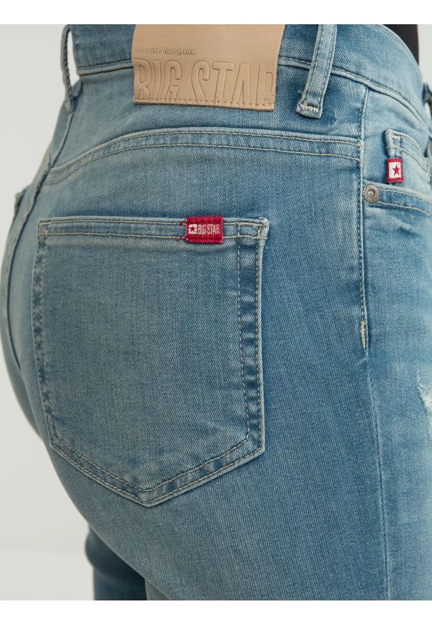 Big-Star - Jeansy damskie skinny niebieskie Adela 172. Okazja: na co dzień. Kolor: niebieski. Styl: elegancki, casual