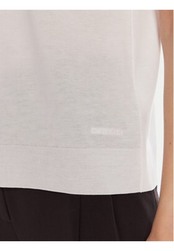 Calvin Klein T-Shirt LV044B206G Biały Regular Fit. Kolor: biały. Materiał: bawełna