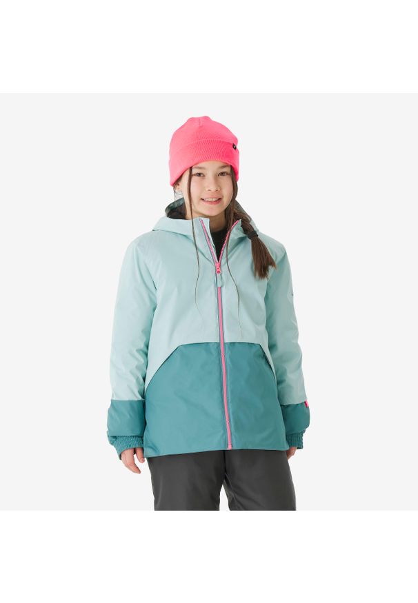 WEDZE - Kurtka narciarska dla dzieci Quechua 100. Kolor: niebieski, różowy, wielokolorowy. Materiał: polar. Sezon: zima. Sport: narciarstwo