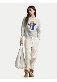 Polo Ralph Lauren Bluza 211972794001 Szary Relaxed Fit. Typ kołnierza: polo. Kolor: szary. Materiał: bawełna #4