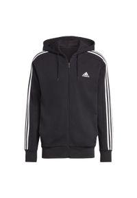Adidas - Essentials French Terry 3-Stripes Full-Zip Hoodie. Okazja: na co dzień. Typ kołnierza: kaptur. Kolor: biały, czarny, wielokolorowy. Styl: sportowy, casual