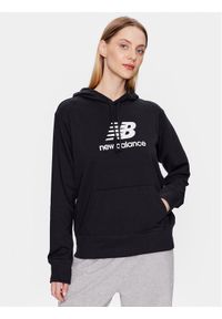 New Balance Bluza WT31533 Czarny Relaxed Fit. Kolor: czarny. Materiał: syntetyk