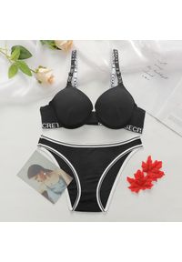 Intica - Komplet bielizny sportowej ergonomiczny na treningi i codzienne stylizacje Jaunuta. Kolor: czarny. Materiał: materiał #1