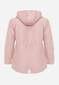 Born2be - Różowo-Beżowa Przejściowa Kurtka Dwustronna o Kroju Parki z Pikowaniem Wewnątrz Zidelle. Typ kołnierza: kaptur. Kolor: różowy. Materiał: poliester, jeans. Styl: sportowy #2