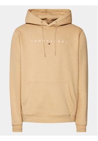 Tommy Jeans Bluza Linear Logo DM0DM17985 Beżowy Regular Fit. Kolor: beżowy. Materiał: bawełna #4