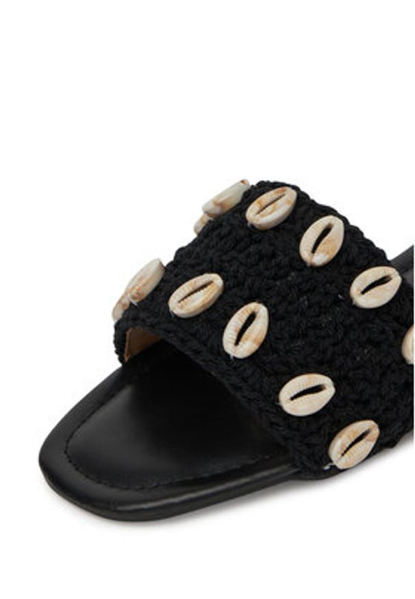 DeeZee Klapki YD2303-1 Czarny. Kolor: czarny. Materiał: materiał