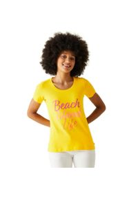 Regatta - Filandra VIII damska koszulka. Kolor: żółty. Sport: turystyka piesza #1