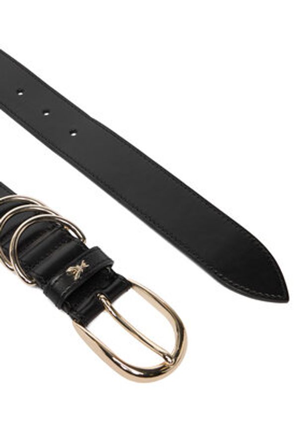 Patrizia Pepe Pasek Damski 8W0069/L048-K103 Czarny. Kolor: czarny. Materiał: skóra