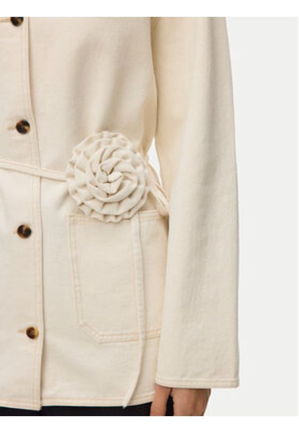 Vero Moda Kurtka jeansowa Sazzy 10339336 Beżowy Relaxed Fit. Kolor: beżowy. Materiał: bawełna