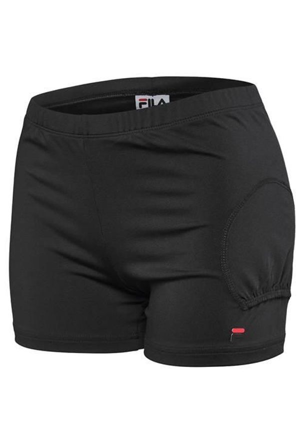 Spodnie treningowe damskie Fila FBL172003900. Kolor: czarny. Materiał: syntetyk, materiał. Długość: krótkie