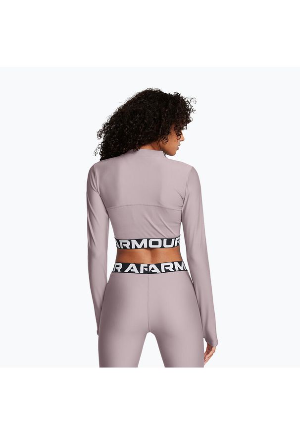 Top treningowy damski Under Armour Heat Gear Rib 1/4 Zip. Kolor: różowy. Długość rękawa: długi rękaw