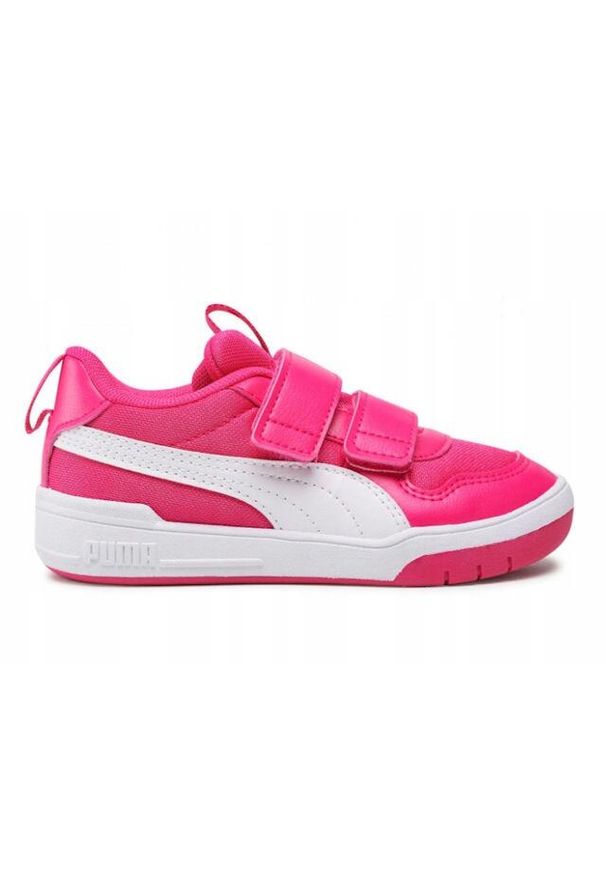 Buty do chodzenia dla dzieci Puma 03 Rebound V6 Mid. Okazja: na co dzień. Wysokość cholewki: za kostkę. Zapięcie: rzepy. Kolor: biały. Materiał: syntetyk, materiał. Szerokość cholewki: normalna. Sport: turystyka piesza