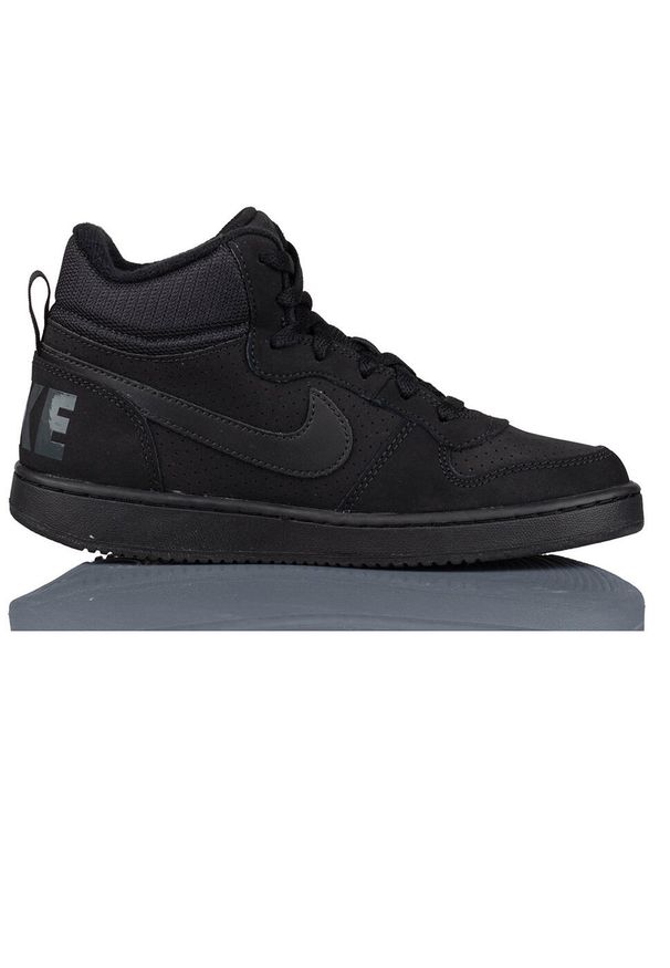 Buty sportowe młodzieżowe Nike Court Borough Mid. Kolor: czarny. Model: Nike Court. Sport: turystyka piesza