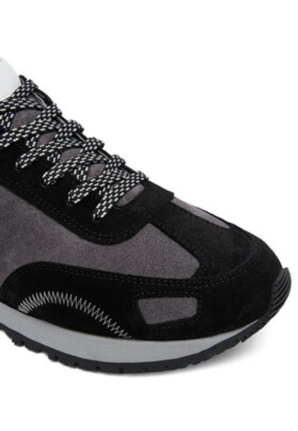 Iceberg Sneakersy Fondo IU185303 Czarny. Kolor: czarny. Materiał: skóra, zamsz