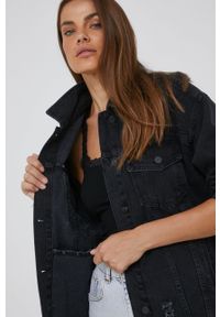 Answear Lab kurtka jeansowa damska kolor czarny przejściowa. Kolor: czarny. Materiał: jeans. Styl: wakacyjny #2