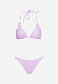 Renee - Fioletowe Bikini 2-Częściowe Majtki Figi i Biustonosz Wiązany na Plecach Calix. Kolor: fioletowy #3