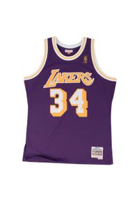 Mitchell & Ness - Koszulka NBA Los Angeles Lakers Shaquille O'Neal. Kolor: fioletowy, wielokolorowy, żółty #1