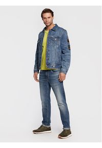 Guess Kurtka jeansowa Dillon M2BXN1 D2IB0 Niebieski Regular Fit. Kolor: niebieski. Materiał: jeans, bawełna