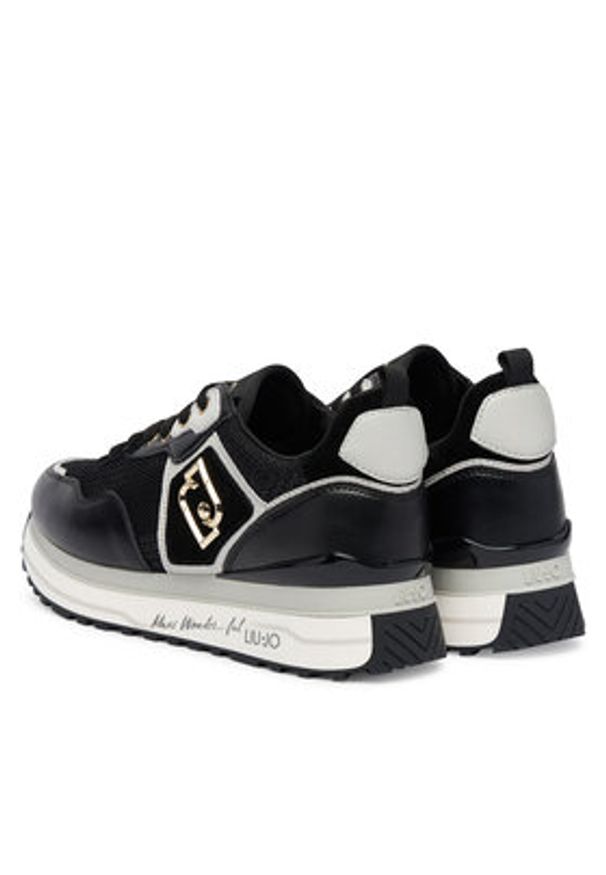 Liu Jo Sneakersy Maxi Wonder 01 BA6009 PX077 Czarny. Kolor: czarny. Materiał: skóra