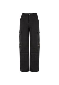 Urban Classics - Spodnie Damskie Utility Twill Stretch Loose Cargo Trousers. Kolor: czarny