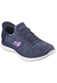 skechers - Buty SKECHERS SLIP-INS: SUMMITS- DAZZLING HAZE Niebieski. Kolor: niebieski. Materiał: tkanina #2