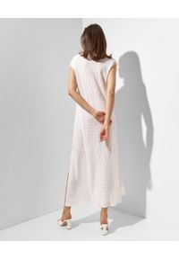 LE TRICOT PERUGIA - Biała maxi sukienka. Kolor: biały. Materiał: materiał. Długość: maxi #3