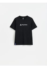 Reserved - T-shirt Playstation - czarny. Kolor: czarny. Materiał: bawełna, dzianina #1