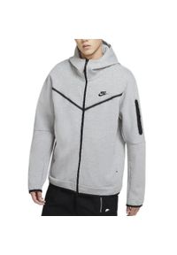 Bluza sportowa męska Nike Tech Fleece Hoodie FZ WR. Typ kołnierza: kaptur. Kolor: szary. Materiał: bawełna, poliester. Styl: sportowy