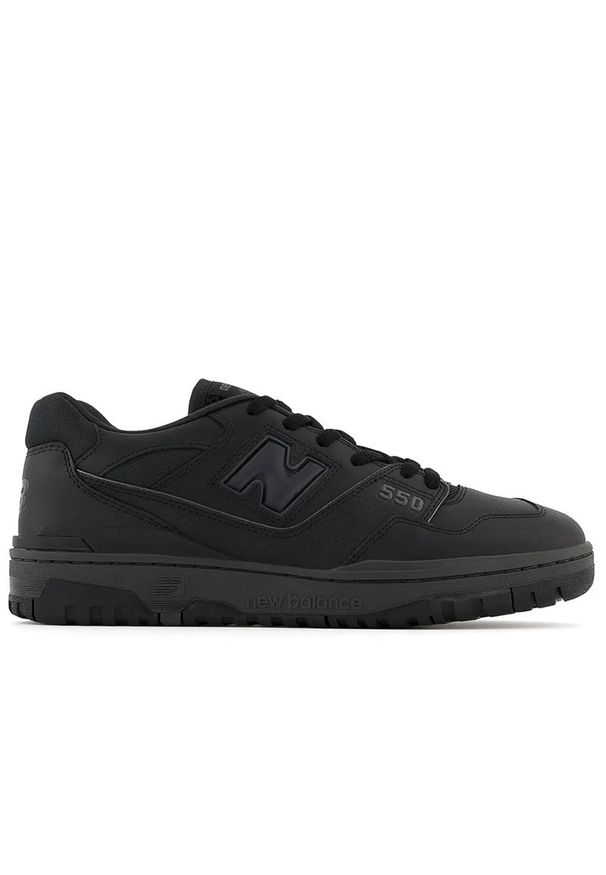 Buty New Balance BB550BBB - czarne. Okazja: na co dzień. Kolor: czarny. Materiał: guma, materiał, skóra, syntetyk. Szerokość cholewki: normalna. Sport: koszykówka