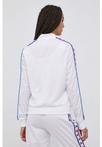 Kappa bluza damska kolor biały z aplikacją. Okazja: na co dzień. Kolor: biały. Materiał: tkanina. Wzór: aplikacja. Styl: casual #4