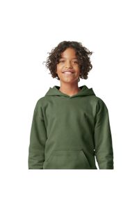 GILDAN - Bluza Dziecięca Softstyle Plain Fleece Midweight Hoodie. Kolor: zielony
