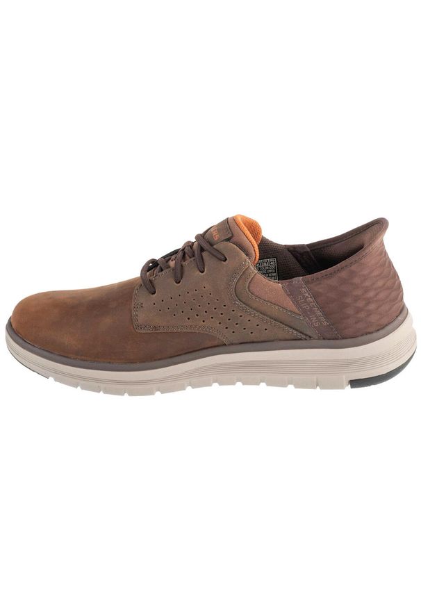 skechers - Buty sportowe Sneakersy męskie, Slip-Ins: Orell - Yates. Kolor: brązowy. Sport: turystyka piesza