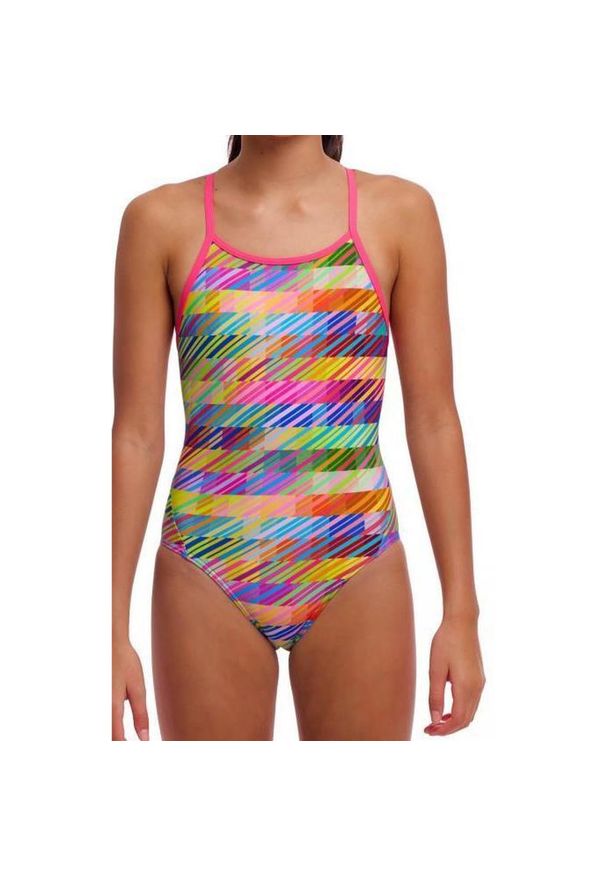 Strój kąpielowy jednoczęściowy FUNKITA Static Stack - dziewczęcy. Kolor: wielokolorowy