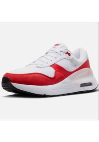 Buty do biegania męskie Nike Air Max Systm. Zapięcie: sznurówki. Kolor: biały, czerwony, wielokolorowy. Materiał: skóra, tkanina, materiał. Szerokość cholewki: normalna. Model: Nike Air Max