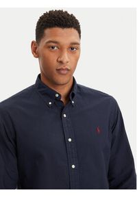 Polo Ralph Lauren Koszula Bsr 710772290 Granatowy Custom Fit. Typ kołnierza: polo. Kolor: niebieski. Materiał: bawełna #3