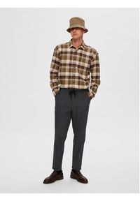 Selected Homme Spodnie materiałowe 16090956 Szary Slim Tapered Fit. Kolor: szary. Materiał: bawełna