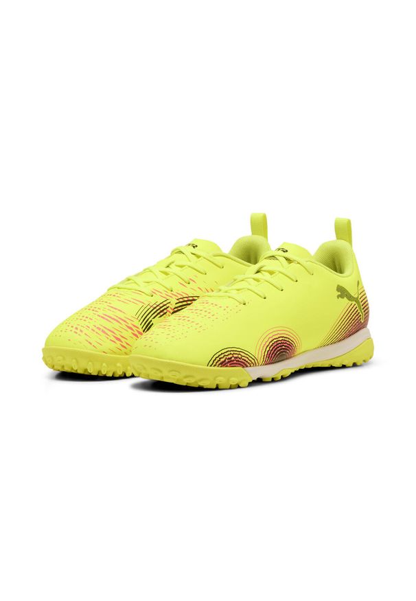 Puma - Młodzieżowe buty piłkarskie FUTURE 8 PLAY TT, średnia wysokość PUMA. Kolor: żółty, wielokolorowy, różowy, czarny. Sport: piłka nożna