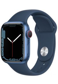 APPLE - Smartwatch Apple Watch 7 GPS+Cellular 41mm aluminium, niebieski | błękitna toń pasek sportowy. Rodzaj zegarka: smartwatch. Kolor: niebieski. Styl: sportowy