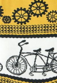 His Story - Tematyczne Skarpetki Bawełniane - w Rowery i Zębatki. Kolor: żółty, złoty, wielokolorowy. Materiał: elastan, bawełna, poliamid #2