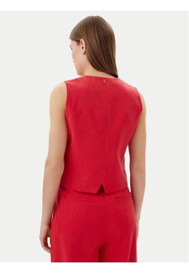 LOLA CASADEMUNT Kamizelka LS2502007 Czerwony Regular Fit. Kolor: czerwony. Materiał: lyocell