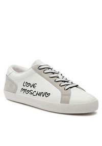 Love Moschino - LOVE MOSCHINO Sneakersy JA15512G0IIAC10A Biały. Kolor: biały. Materiał: skóra #4