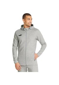 Bluza z kapturem Puma Teamfinal Casuals Hooded Jkt, Mężczyźni. Typ kołnierza: kaptur. Kolor: szary. Materiał: bawełna, materiał